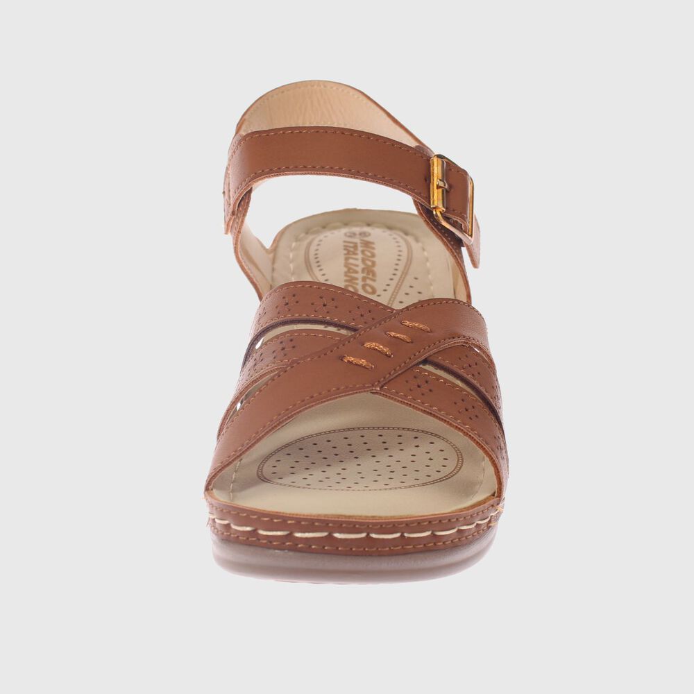 Sandalia Confort Camel Modelo Italiano Art. 5ask76604camel image number 2.0